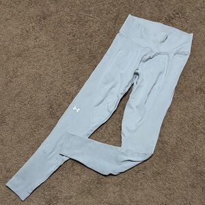 Under Armour-Compression Style Tights-Sz S-Sky Blue-Thick-Bum Shaper Stretch-EUC